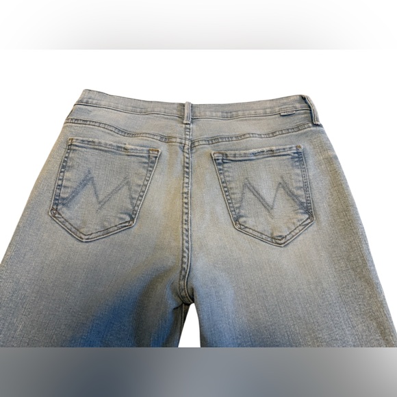MOTHER The Stunner Zip Ankle Step Fray Jeans in Rolling in the Bushes Size 29 - Picture 7 of 10
